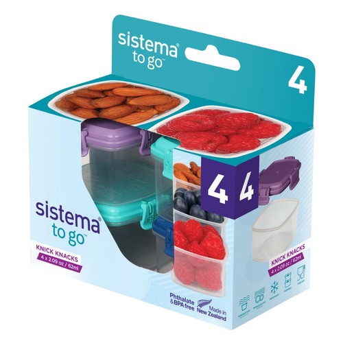 Sistema Knick Knack Pack Mini To Go Food Containers 4 Pack thumbnail 2
