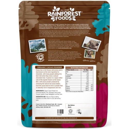 Rainforest Foods Organic Cacao Powder thumbnail 2