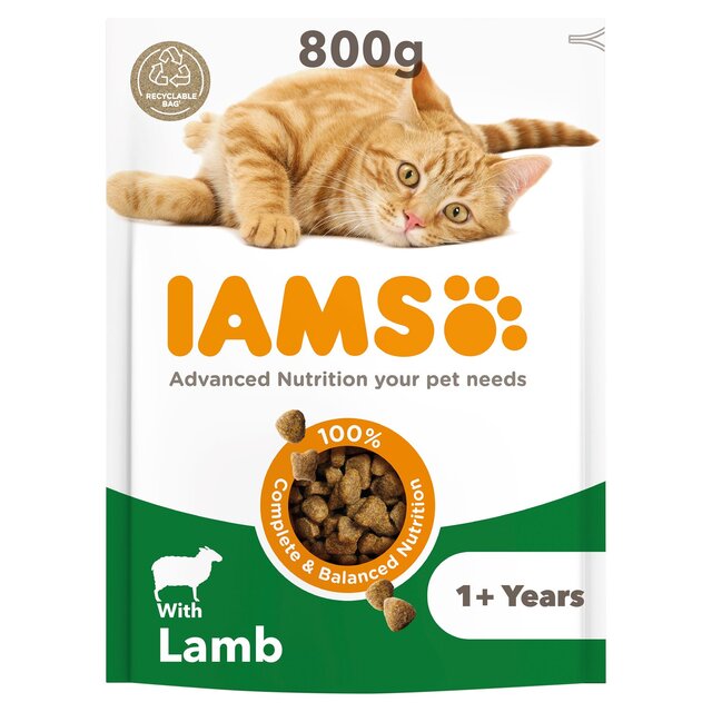 IAMS for Vitality Adult Cat  Food With Lamb