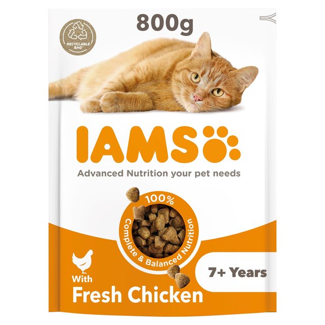 IAMS for Vitality Senior Cat Food With Fresh Chicken