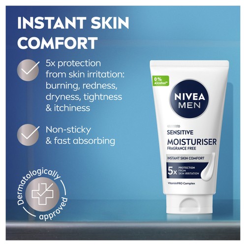 NIVEA MEN Sensitive Face Moisturiser with 0% Alcohol  thumbnail 2