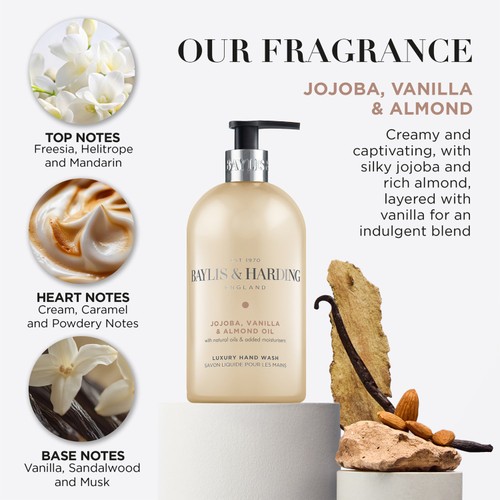 Baylis & Harding Jojoba Vanilla & Almond Oil Hand Wash thumbnail 3