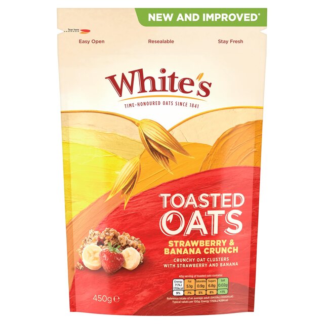 White's Toasted Oats Strawberry & Banana Crunch