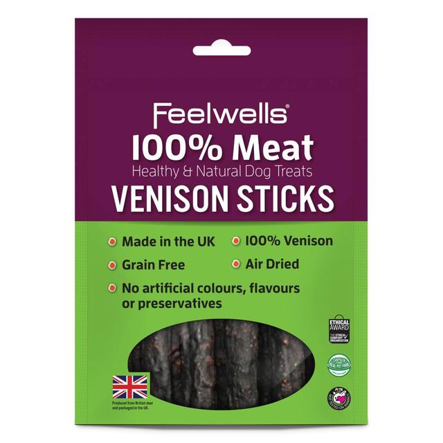 Feelwells 100% Meat Venison Sticks Dog Treats