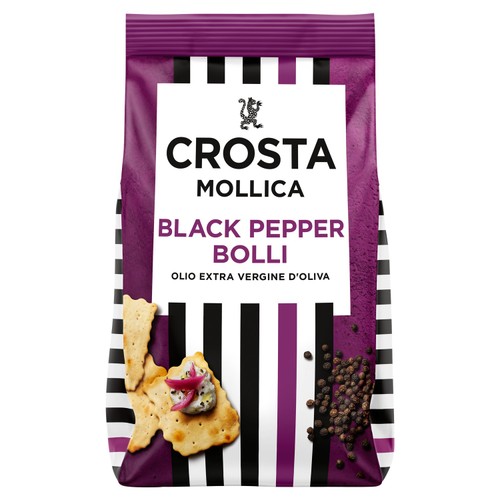 Crosta & Mollica Bolli Italian Crackers with Black Peppercorn