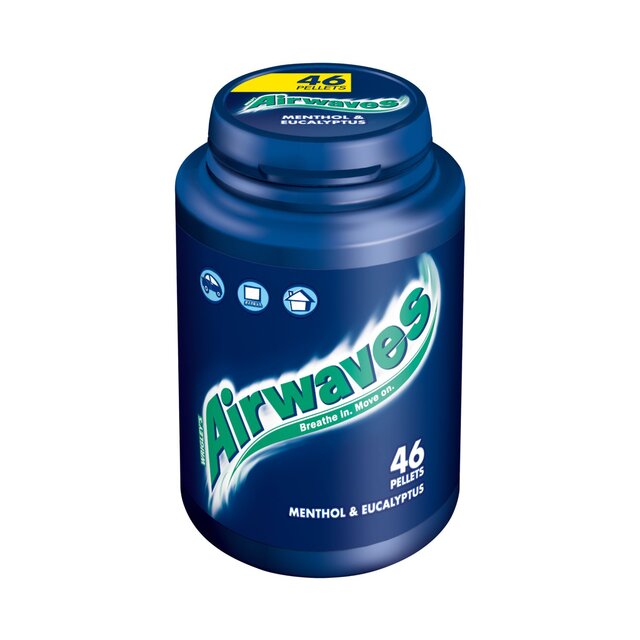 Airwaves Menthol & Eucalyptus Sugar Free Chewing Gum Bottle 46 Pieces thumbnail 2