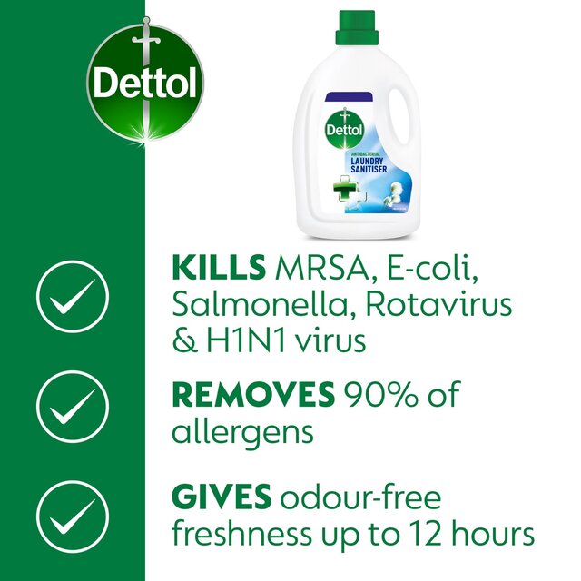 Dettol Antibacterial Laundry Cleanser Fresh Cotton thumbnail 5