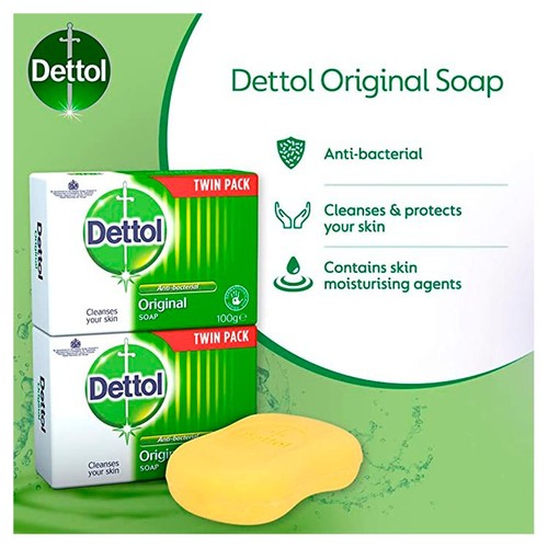 Dettol Original Antibacterial Hand Soap Bar thumbnail 3