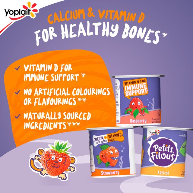 Petits Filous Kids Strawberry Raspberry & Apricot Yoghurt Pots thumbnail 6