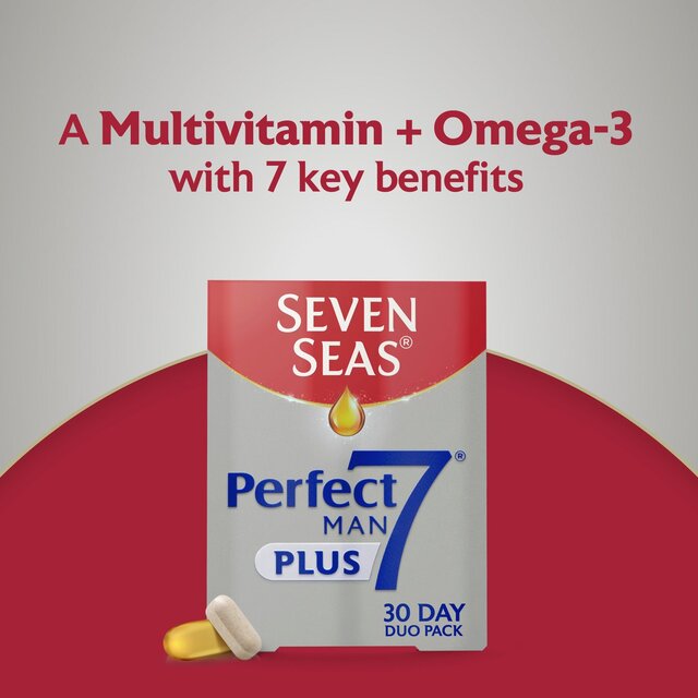 Seven Seas Perfect7 Man Plus Multivitamins & Omega-3 30 Day Duo Pack thumbnail 3