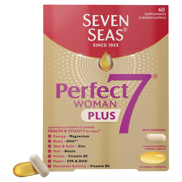 Seven Seas Perfect7 Woman Plus Multivitamins & Omega-3 30 Day Duo Pack thumbnail 2