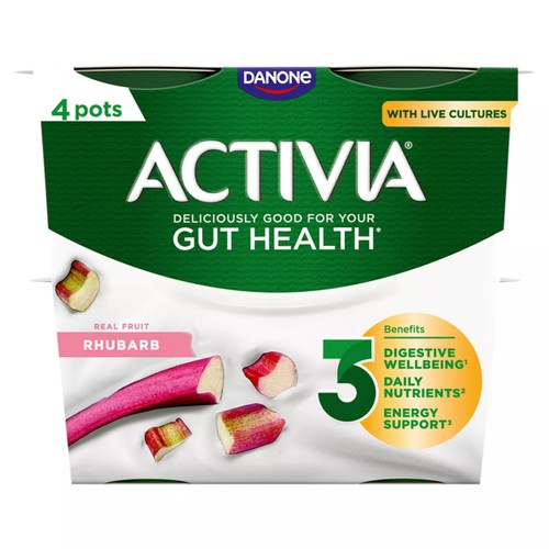 Activia Rhubarb Gut Health Fruit Yoghurt Multipack thumbnail 2