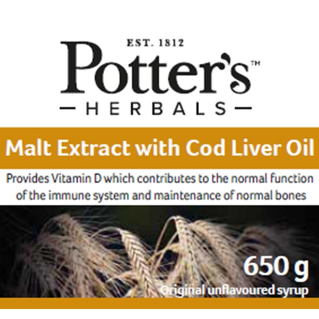 Potters Herbals Malt Extract with Cod Liver Oil Liquid thumbnail 2