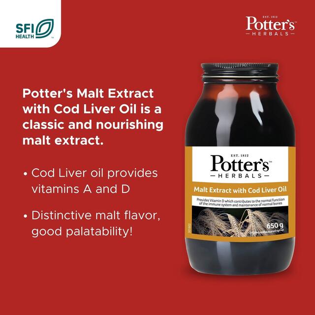 Potters Herbals Malt Extract with Cod Liver Oil Liquid thumbnail 4