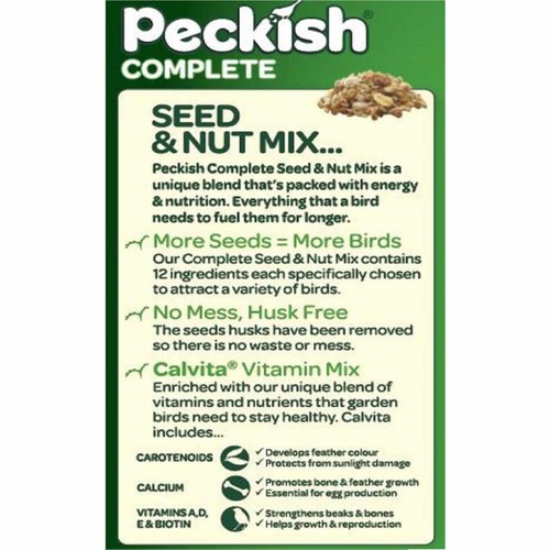 Peckish Complete Seed And Nut No Mess Wild Bird Food Mix thumbnail 4