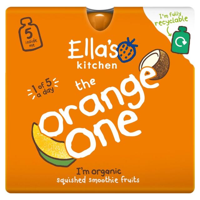 Ella's Kitchen The Orange One Smoothie Multipack Baby Food Pouch 6+ Months thumbnail 2