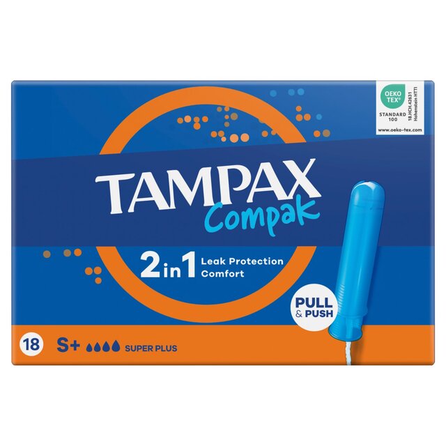 Tampax Compak Super Plus Tampons 18ct