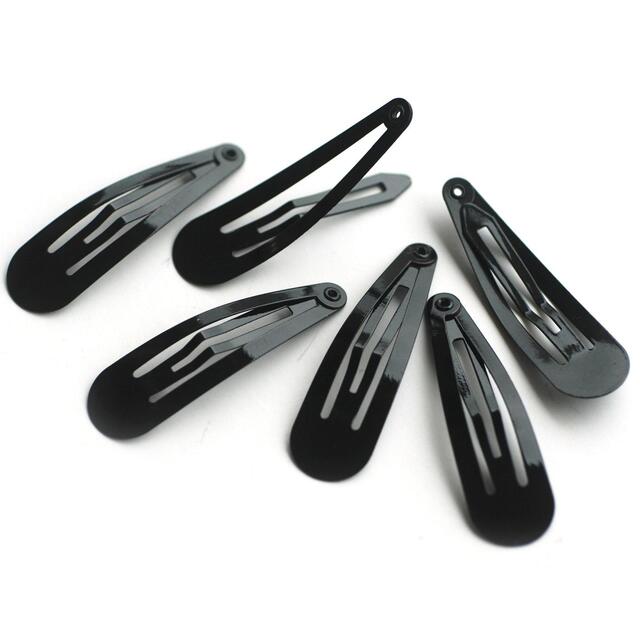Metal Snap Clips, Black, 4.8cm