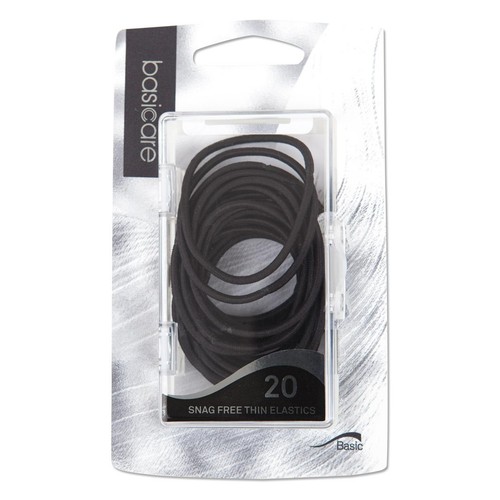 Thin Snag Free Hair Bands, Black thumbnail 2