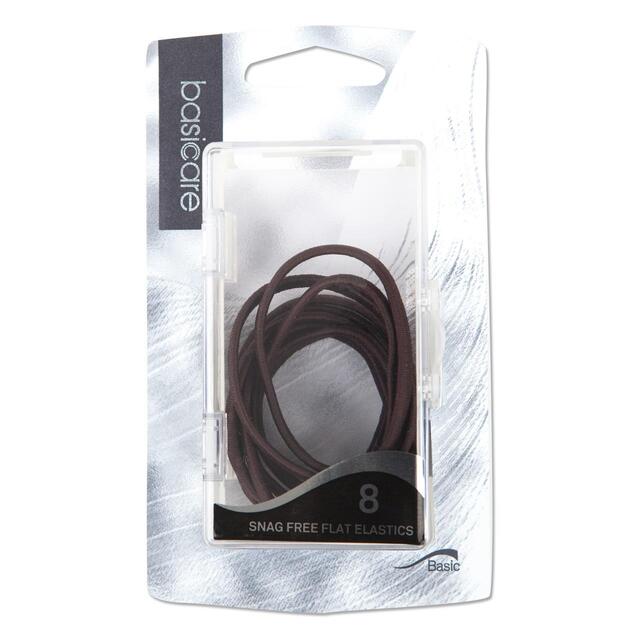 Flat Snag Free Hair Bands, Brown thumbnail 2