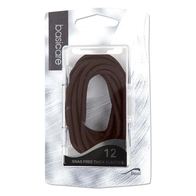 Thick Snag Free Hair Bands, Brown thumbnail 2