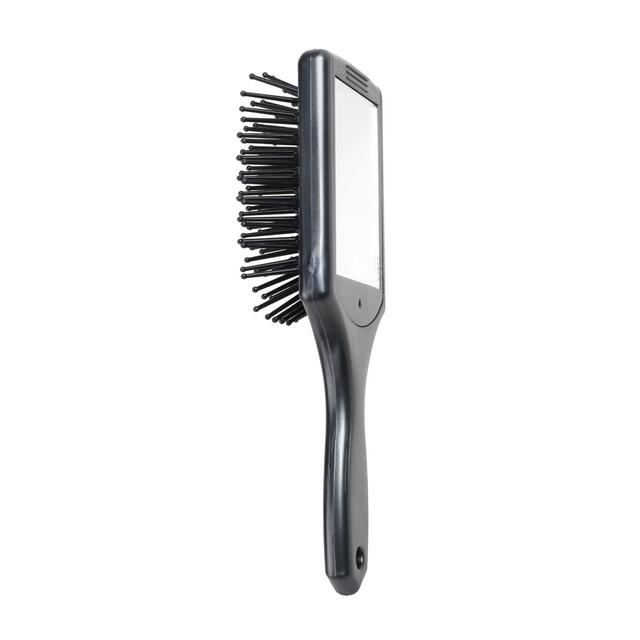 Compact Cushioned Hairbrush With Mirror thumbnail 2