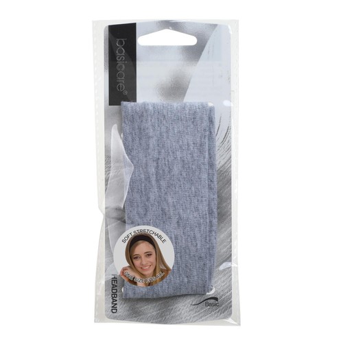 Basicare Grey Cotton Headband, super stretchy, one size fits all thumbnail 2