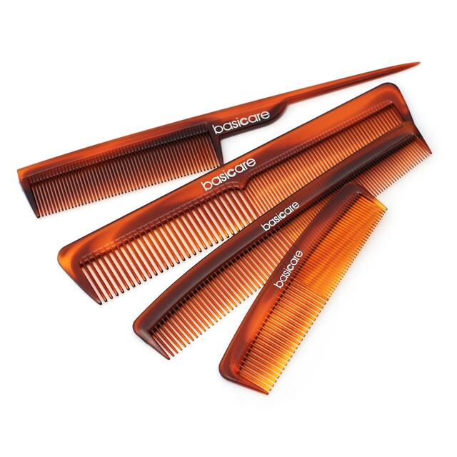 4 Comb Family Pack, Tortoise Shell Effect