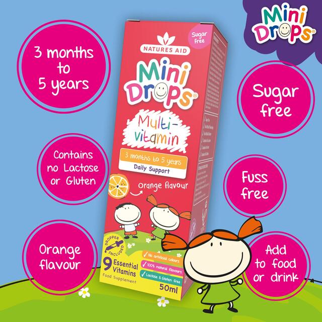 Natures Aid Mini Drops Multivitamin for Infants & Children thumbnail 4