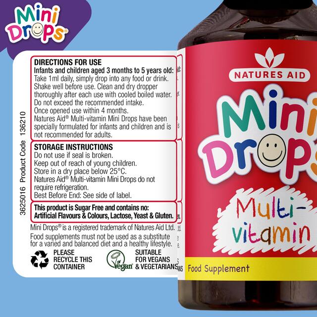 Natures Aid Mini Drops Multivitamin for Infants & Children thumbnail 5