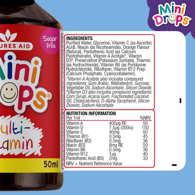 Natures Aid Mini Drops Multivitamin for Infants & Children thumbnail 6