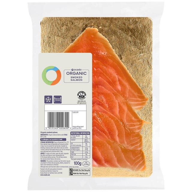 Ocado Organic Oak Smoked Salmon thumbnail 2