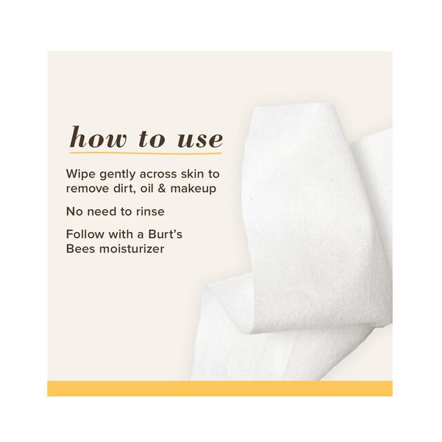 Burt's Bees Facial Cleansing Wipes with White Tea Extract thumbnail 3