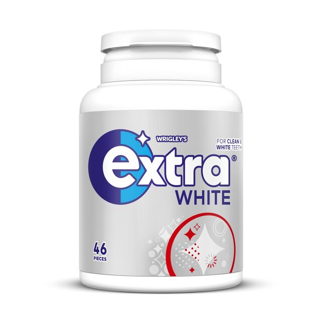 Extra White Sugarfree Chewing Gum Bottle 46 Pieces thumbnail 2