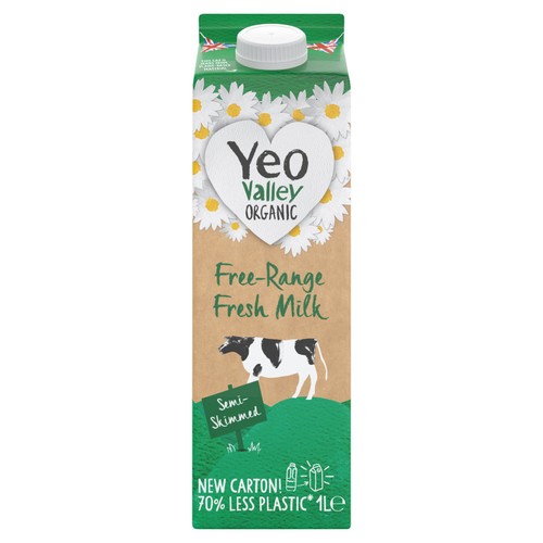 Yeo Valley Organic Fresh Semi Skimmed Milk