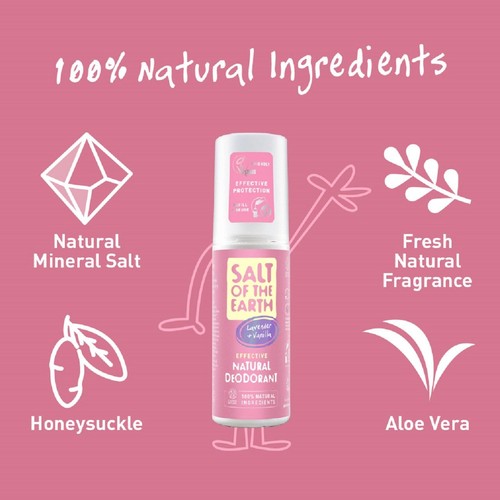 Salt of the Earth Natural Spray Deodorant Lavender & Vanilla thumbnail 4