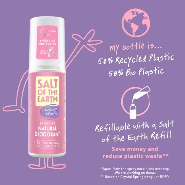 Salt of the Earth Natural Spray Deodorant Lavender & Vanilla thumbnail 3
