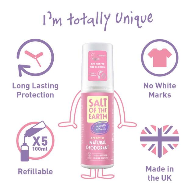 Salt of the Earth Natural Spray Deodorant Lavender & Vanilla thumbnail 5