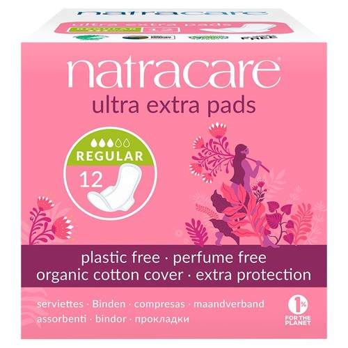 Natracare Organic Cotton Ultra Extra Normal Pads with Wings