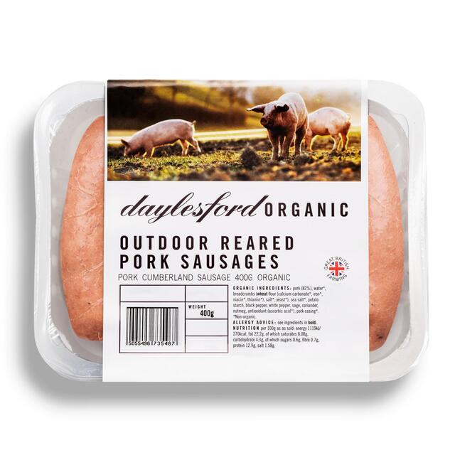 Daylesford Organic Outdoor Reared Pork Sausages