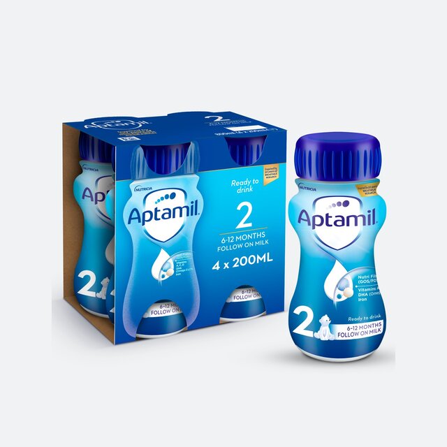 Aptamil 2 Follow On Baby Milk Formula Liquid Ready to Feed 6-12 Months thumbnail 2