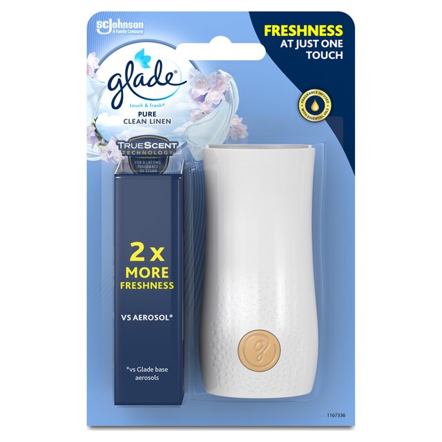 Glade Touch & Fresh Holder & Refill Clean Linen Air Freshener thumbnail 2