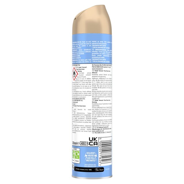 Glade Aerosol Clean Linen Air Freshener thumbnail 3