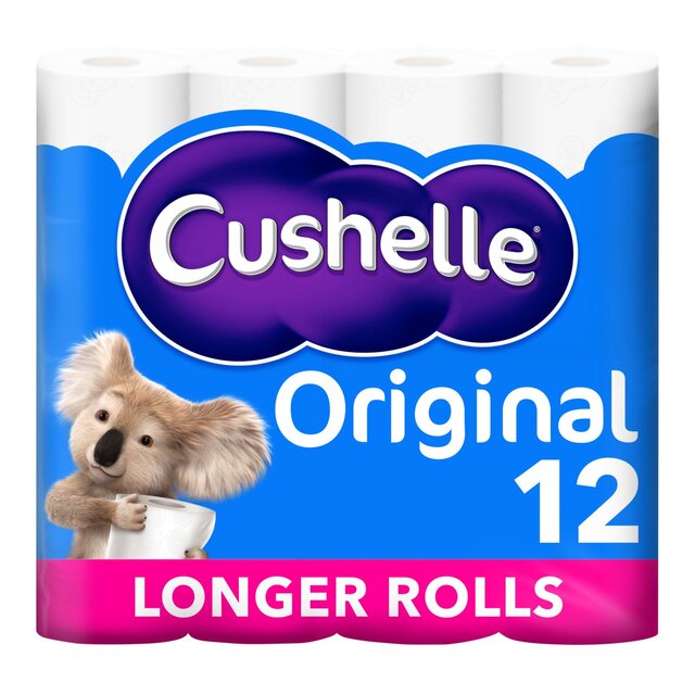 Cushelle Original Mega Toilet Rolls, 50% More Sheets