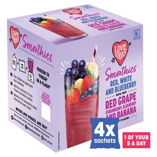 Love Struck Grape, Blueberry, Banana & Strawberry Smoothie