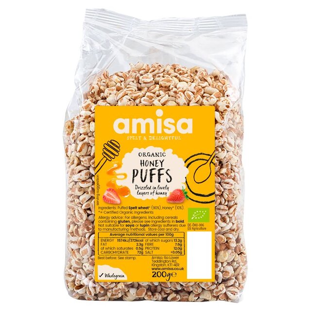 Amisa Organic Spelt Honey Puffs