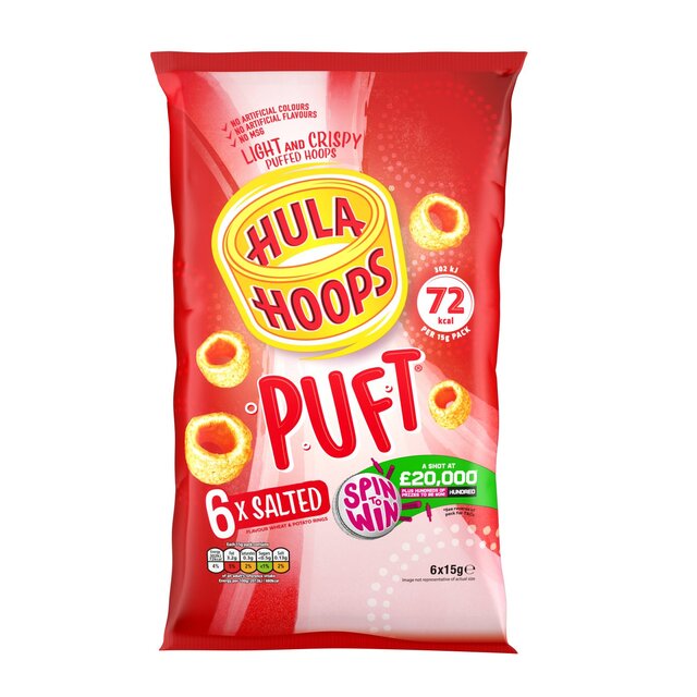 Hula Hoops Puft Salted Multipack Crisps thumbnail 2