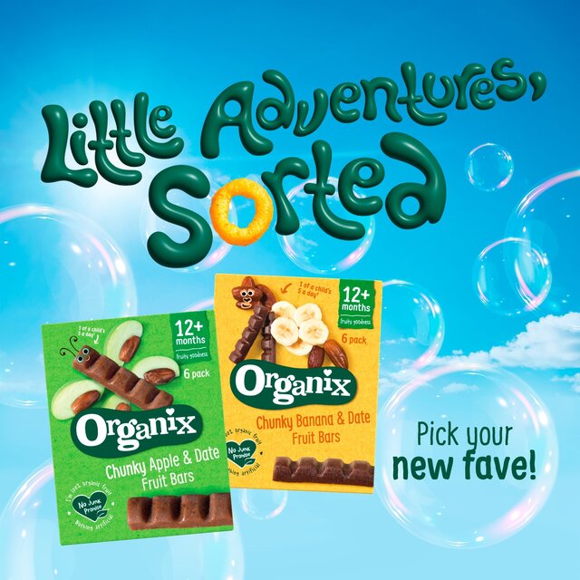 Organix Apple & Date Fruit Bars Toddler Snacks Multipack 12 months+ thumbnail 5