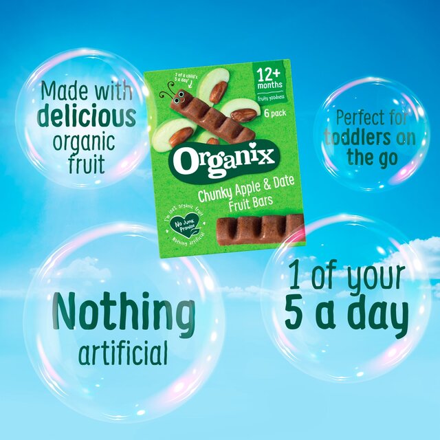 Organix Apple & Date Fruit Bars Toddler Snacks Multipack 12 months+ thumbnail 6