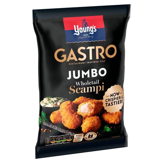 Young's Gastro Jumbo Wholetail Scampi Frozen thumbnail 2